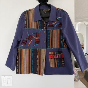 Multicolored Women's Blazer with Unique Patterns